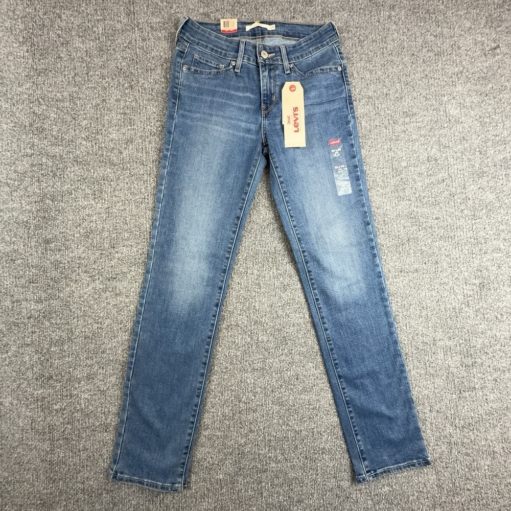 Levi's 712 Slim Jeans Womens 26x30 Medium Wash Blue Mid Rise Stretch 18884-0004